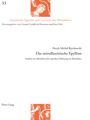 cover image of Das mittellateinische Epyllion
